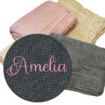 BLANKS BUNDLE: Knit stroller blankets + Angelina Font