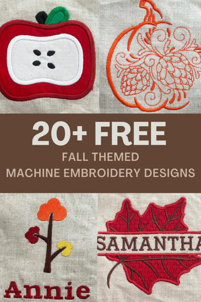 Free Fall Embroidery Designs