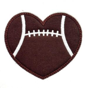 Football in Heart Appliqué Design