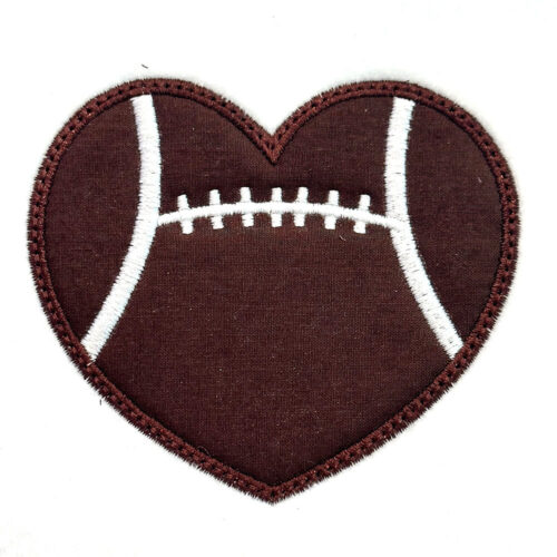 Football in Heart Appliqué Design