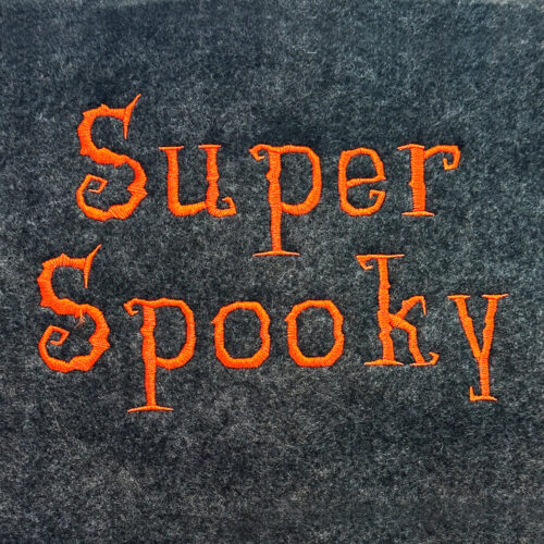 Super Spooky Embroidery Font