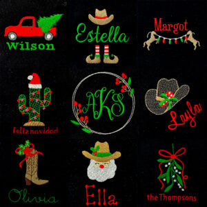 Country Christmas Embroidery Design Set