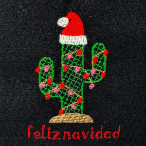 Cactus with Lights and Feliz Navidad