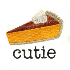 Thanksgiving Cutie Pie Embroidery Design