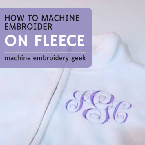 How to embroider on a fleece
