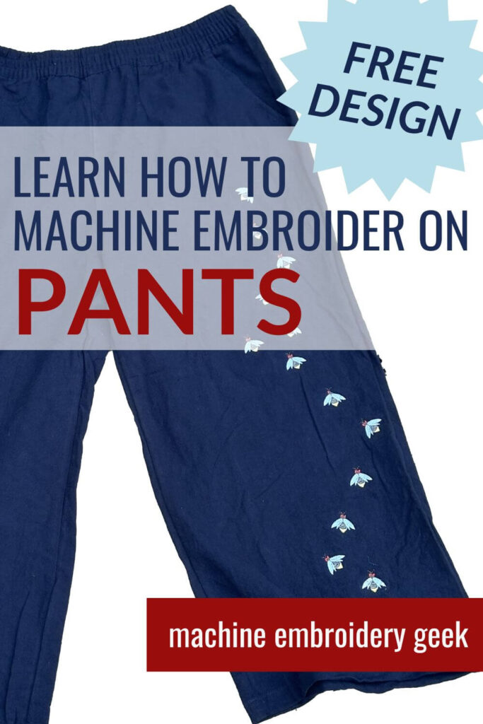 how to embroider on pants