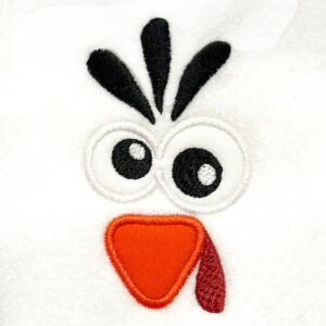 Turkey Face Appliqué Embroidery Design