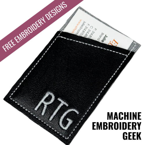 free in-the-hoop business card holder