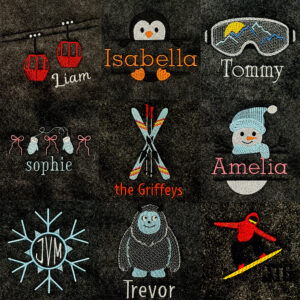 Retro Winter Vibes Embroidery Design Set