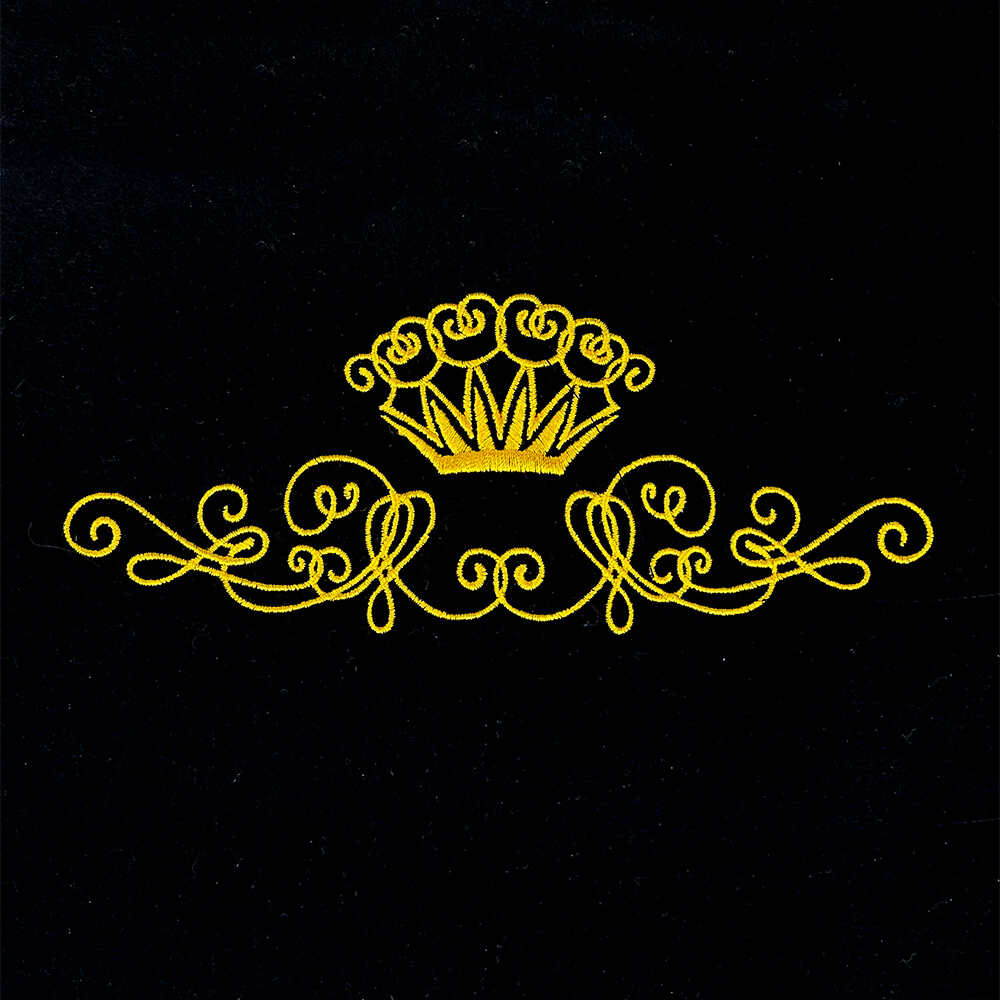mardi gras crown border detail machine embroidery design