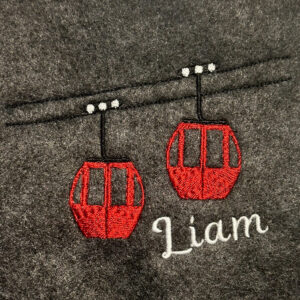 Retro Gondola Embroidery Design