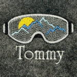 Retro Ski Goggles Embroidery Design