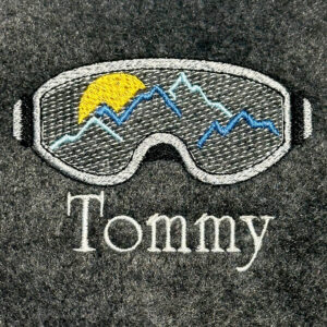 Retro Ski Goggles Embroidery Design