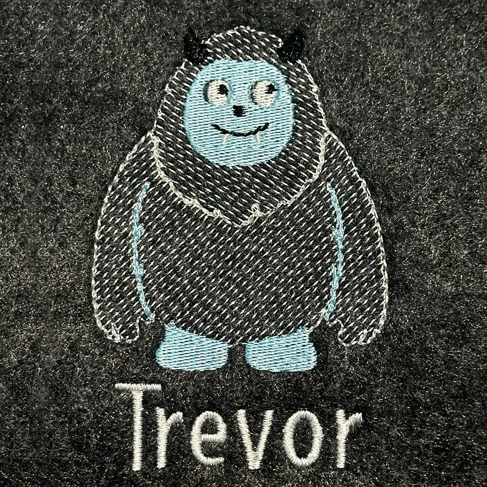 Snow Monster Embroidery Design