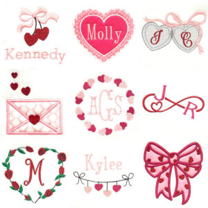 Be My Valentine Embroidery Design Set