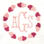 Double Heart Frame Embroidery Design