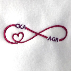 Infinity with Heart to Customize with Initials