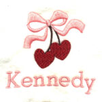 Valentines Cherries Embroidery Design