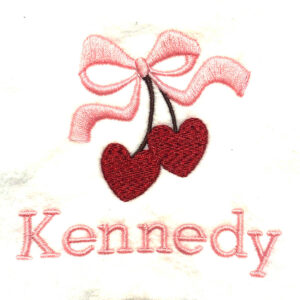 Valentines Cherries Embroidery Design