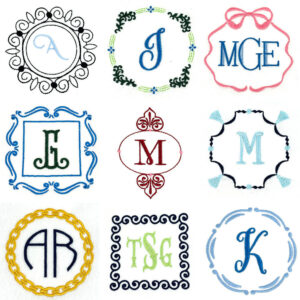 Modern Classics Embroidery Monogram Frames