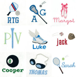 Spring Sports and Activities Embroidery Design Set