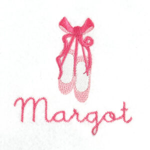 Hanging Ballet Shoes Embroidery Design