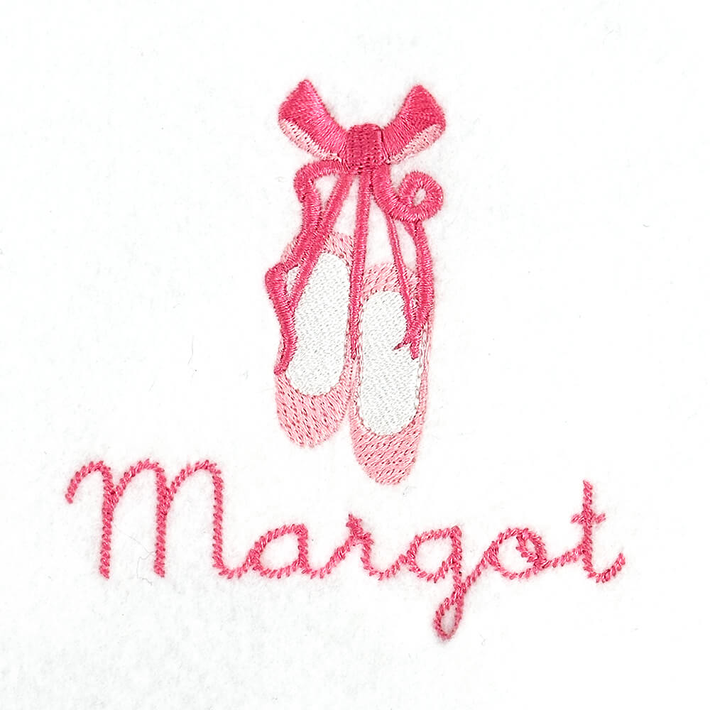 Hanging Ballet Shoes Embroidery Design