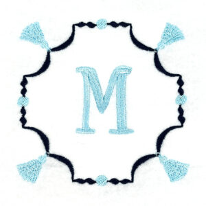 Chinoiserie Square Frame Embroidery Design