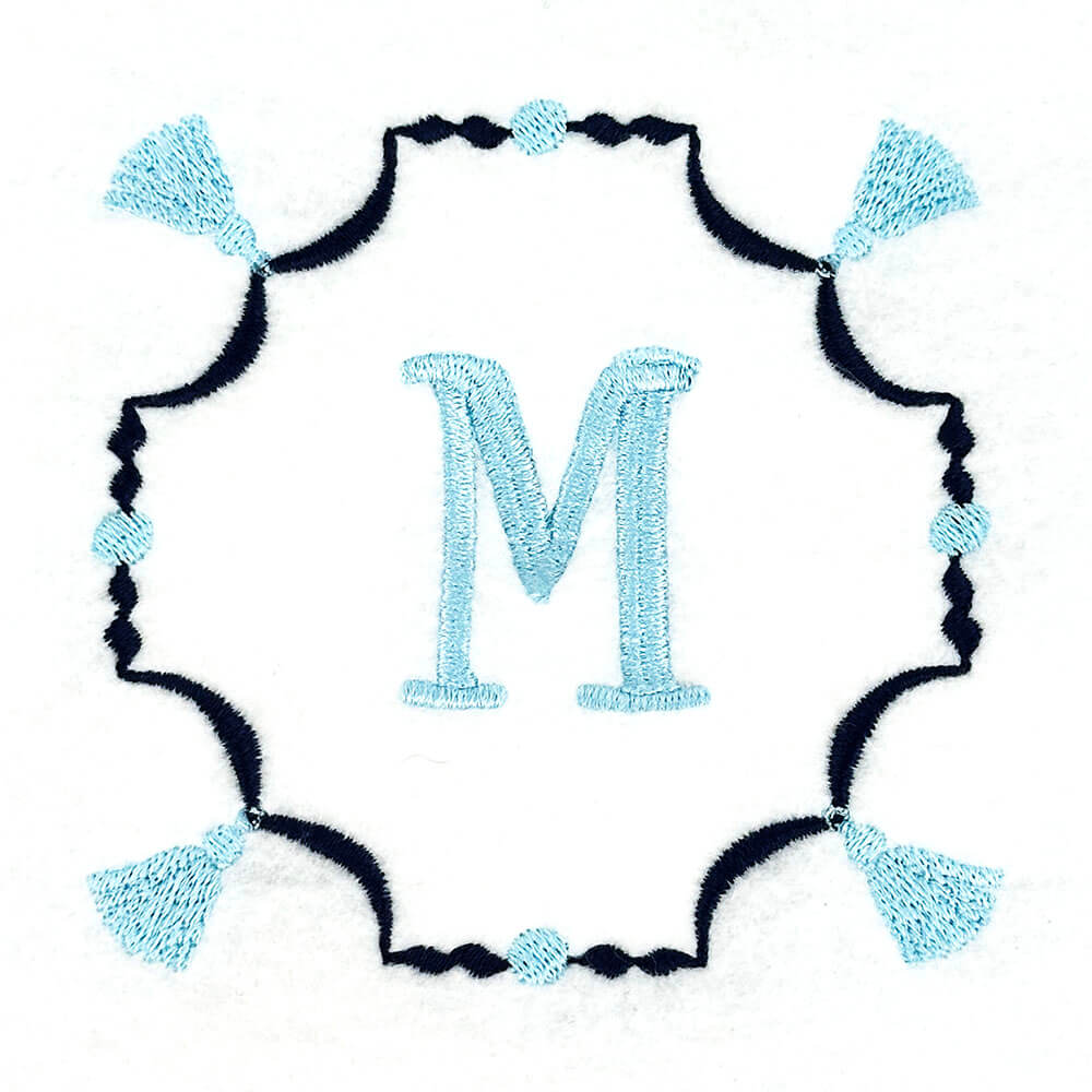 Chinoiserie Square Frame Embroidery Design