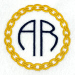 Classic Chain Wreath Embroidery Design