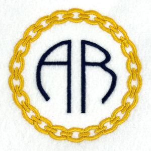 Classic Chain Wreath Embroidery Design