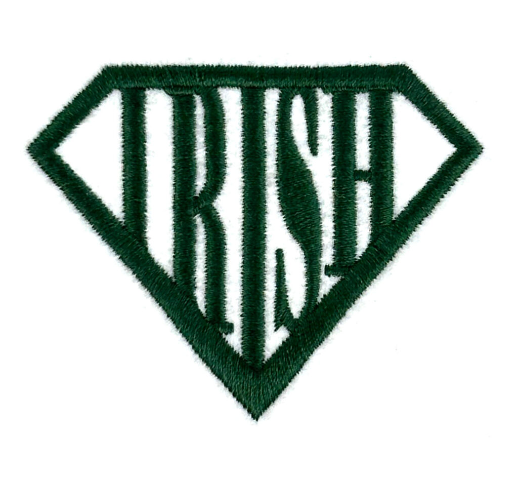 Irish superhero machine embroidery design - free to download