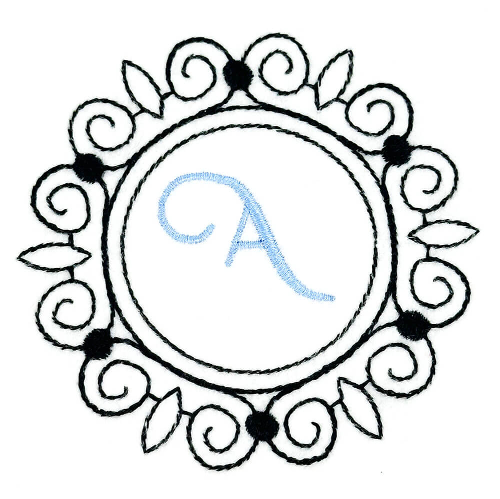 Ornate Light Circle Frame Design