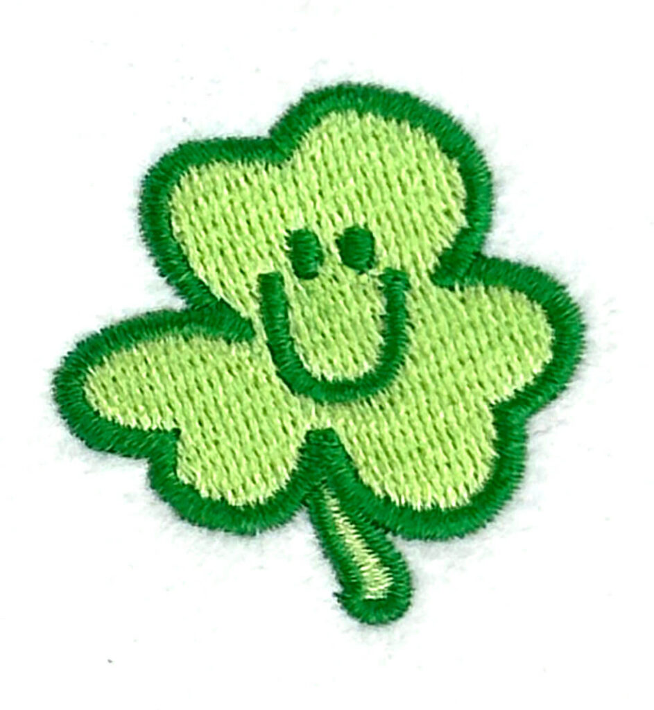 shamrock with a smile machine embroidery design 