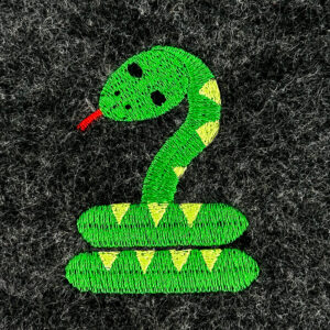 Colorful Modern Snake Embroidery Design