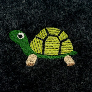 Colorful Modern Turtle Embroidery Design