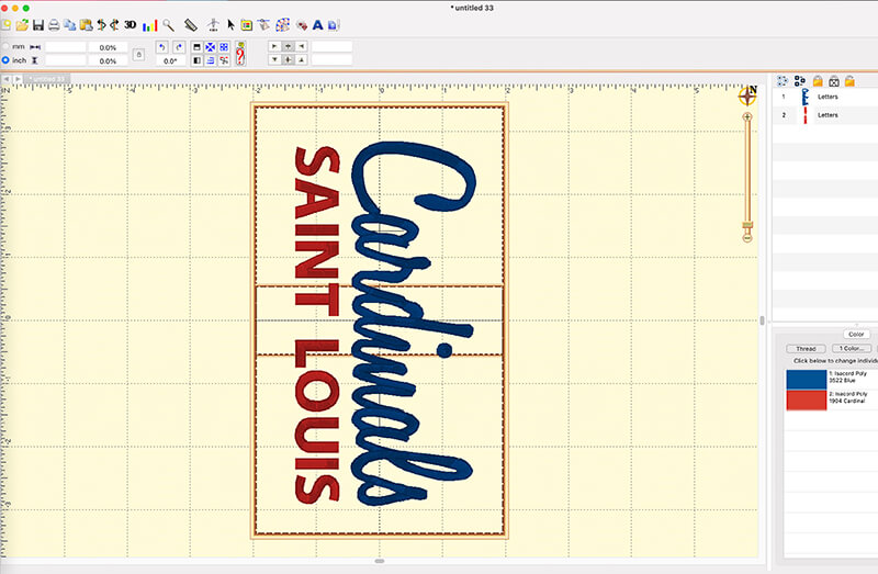SPLIT EMBROIDERY DESIGNS FOR MULTI-POSITION EMBROIDERY HOOPS