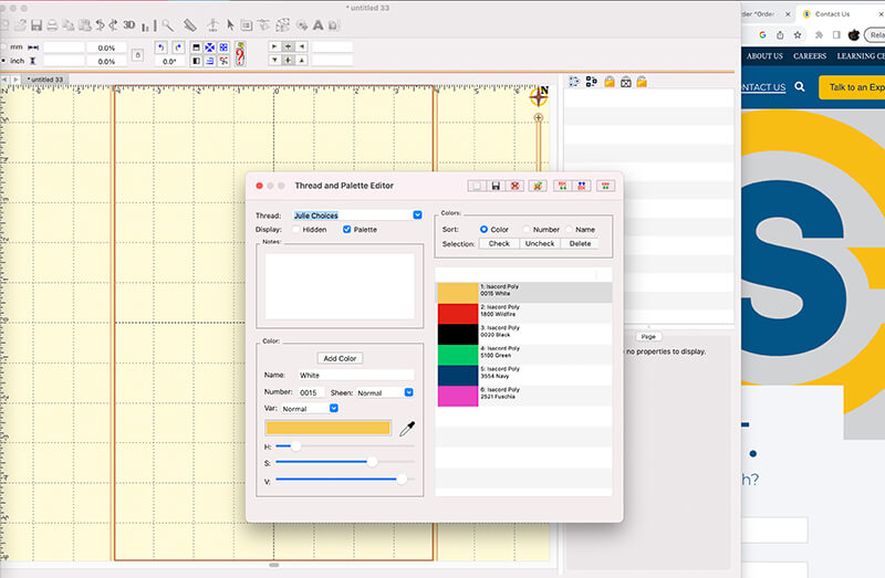 BUILD THREAD PALETTES BASED ON PDF FILES AND WEBSITES