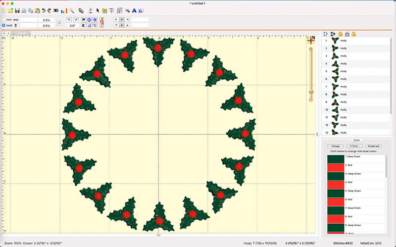 BUILD WREATHS OUT OF ANY EMBROIDERY DESIGN
