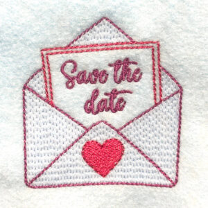 Save the Date Card Embroidery Design