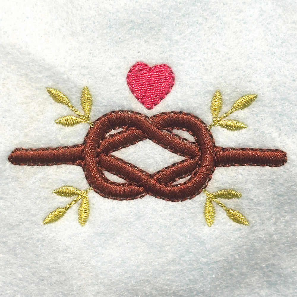 Wedding Knot Embroidery Design