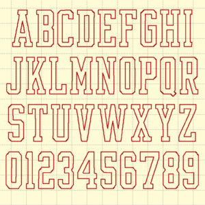 Goal Line Raw Edge Applique Machine Embroidery Font